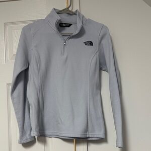 The North Face Women's Light Gray Quarter-Zip Sweater